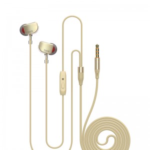 3.5 mm nkwụnye ekwe ntị wired na Soft Silicon Earbuds Yison X600