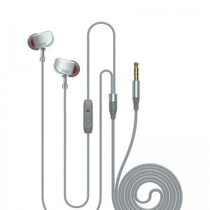 3.5 mm nkwụnye ekwe ntị wired na Soft Silicon Earbuds Yison X600