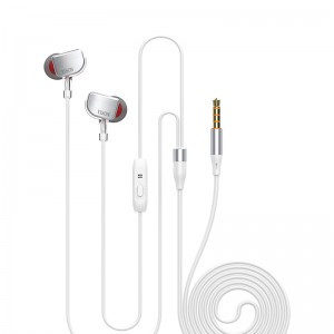 3.5 mm nkwụnye ekwe ntị wired na Soft Silicon Earbuds Yison X600