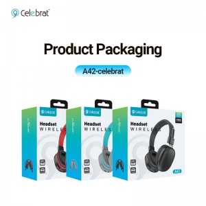 Celebrat A42 Yooj Yim thiab Snug-Fitting Bluetooth V5.4 Headset