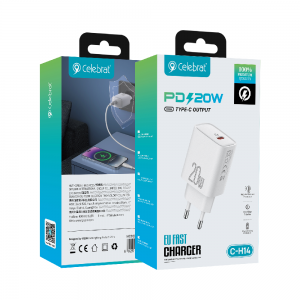 Celebrat C-H14 Portable Fast Charging, Muaj Kev Nyab Xeeb thiab Ua Tau Zoo Tshiab Charger haum rau EU