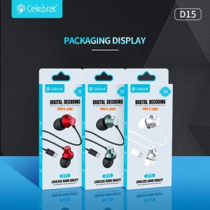 New arrival Celebrat D15 Comfortable In-ear Earphone