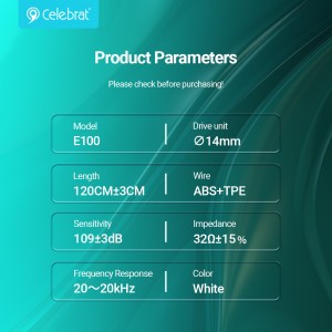 Ipagdiwang ang E100 Intelligent Line Control Wired Earphones