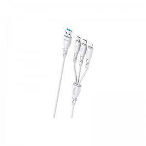 Factory Price 3 In 1 Usb Charging Cable For IOS Type-c Android