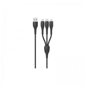 Factory Price 3 In 1 Usb Charging Cable For IOS Type-c Android