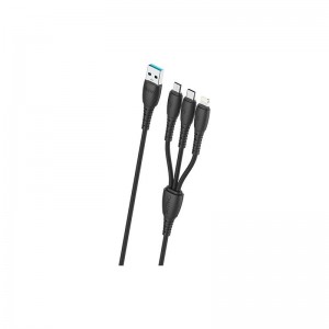 Factory Price 3 In 1 Usb Charging Cable For IOS Type-c Android