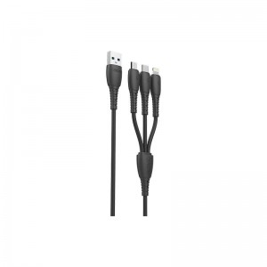 Factory Price 3 In 1 Usb Charging Cable For IOS Type-c Android