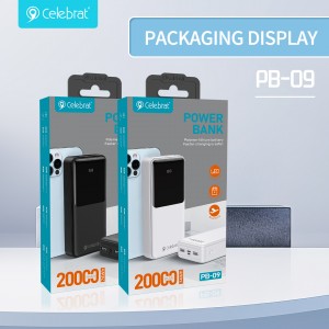 Celebrat PB-09 large capacity 20000mAh high texture power bank