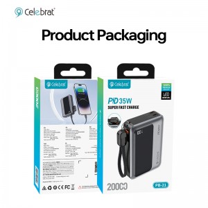 Celebrat PB-21 PD35W + 22.5W Dual Fast Charging Power Bank