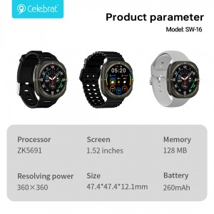 Celebrat SW-16 Smartwatch, Zoo Fusion Ntawm Tshuab Thiab Lub Neej