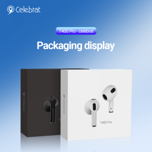 Слушалки Celebrat T400Pro TWS, исклучително брз пренос, шокантни звучни ефекти, паметни и практични