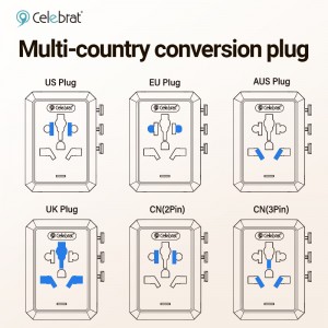 Ipagdiwang ang New Arrival TC-07 Multi-national standard socket, na angkop para sa pandaigdigang paggamit