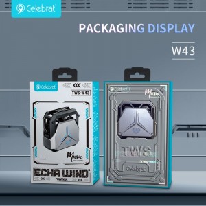 New Arrival Celebrat W43 Cool Shape Mecha Style TWS Earphones