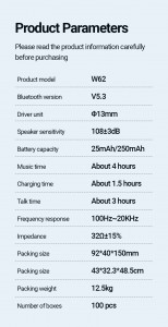 Bagong Arrival Celebrat W62 TWS Earphones na may Makukulay na Estilo At High Performance Sound Quality