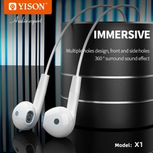 Wholesale Best Waterproof Earbuds For Swimming Factories –  Yison wholesale gaming headset earphone wired stereo – YISON