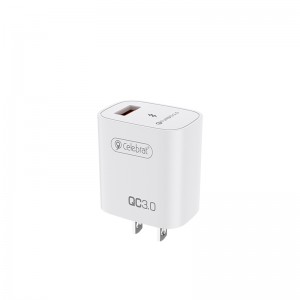 Factory Hot Sale Quick Charge 3.0 18W Celebrat C-H2-US Mobile Phone Charger