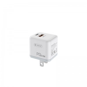PD 18W Fast Charging Adapter Celebrat C-S3-US QC 3.0 USB-A+Type-C Mobile Phone Charger