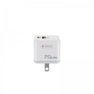 PD 18W Fast Charging Adapter Celebrat C-S3-US QC 3.0 USB-A+Type-C Mobile Phone Charger