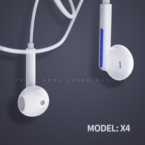 China OEM Wholesale 3.5mm Connector Headphone in-Ear Wired Earphone for iPhone Android