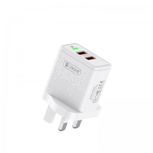 Celebrat C-N512W USB-C Dual USB Interface Portable Power Charging Travel Adapter EU UK US 
