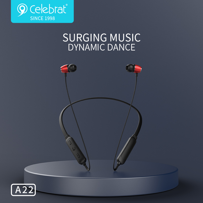 Akg Earphones Manufacturer –  A22 Sporting Equip Magnetic Attach Super Bass Wireless Neckband Earphone – YISON