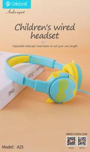 New Hot Sale Celebrat A25 Fordable Over Ear Stereo Kids Headphones