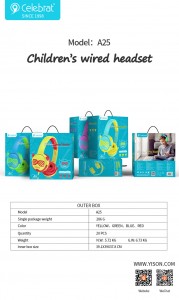 New Hot Sale Celebrat A25 Fordable Over Ear Stereo Kids Headphones