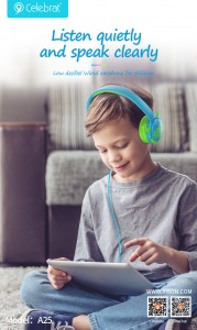 New Hot Sale Celebrat A25 Fordable Over Ear Stereo Kids Headphones