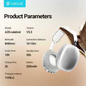 Celebrat A35 Wireless Headphones, Ultra-Fast Connections And Unparalleled Sound Quality.