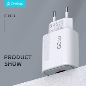 Celebrat C-H11(EU) QC3.0 multi-protocol fast charging charger with Intelligent identification chip