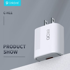 Celebrat C-H11(US) QC3.0 multi-protocol fast charging charger with Intelligent identification chip