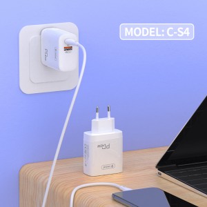 High Quality US EU Plug Portable Cell Phone fast Charger Celebrat C-S4