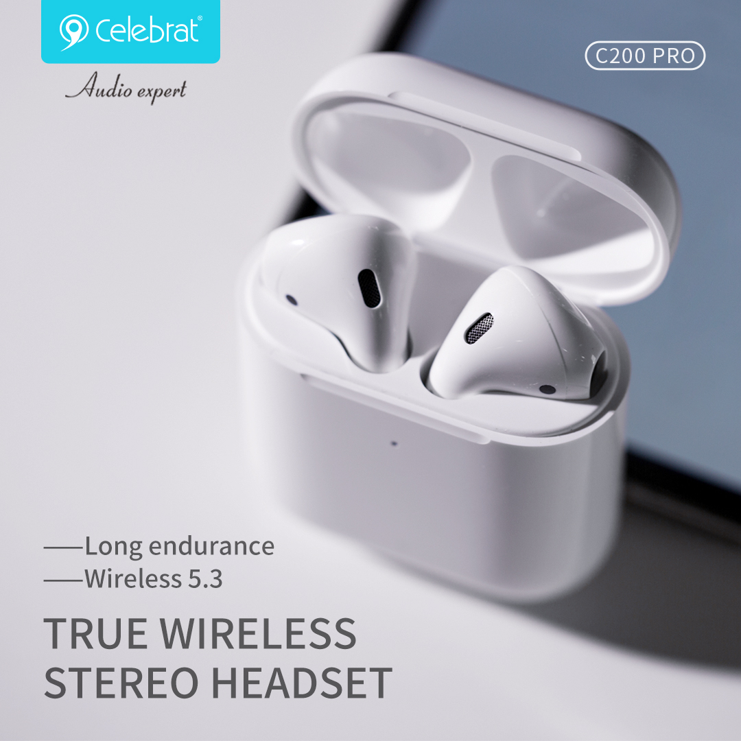 Celebrat C200Pro TWS Wireless Earphones with Ultra Long Standby and High-Quality Sound Effects