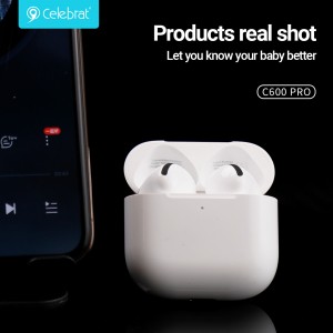 Celebrat C600Pro Compact and Portable TWS Earphones with Powerful Sound Effects, Long Standby Time, and Convenient Charging