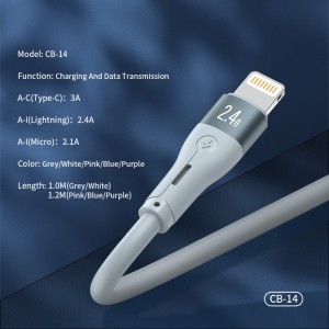 Celebrat CB-14 New Upgrade, Liquid Soft Rubber Data Cable, Limited time discount promotion in progress