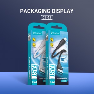 Celebrat CB-18 PVC Environmentally Friendly Rubber Material Fast Charging + Data Transfer Cable For Android 2A