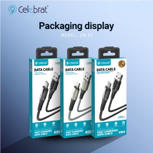 Celebrat CB-25 Fast Charging + Data Transfer Cable For Type-C 3A, Stable Output, Durable Design, Safe Charging