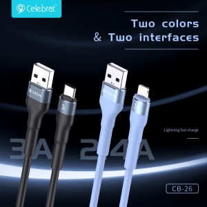 Celebrat CB-26 Fast Charging + Data Transfer Cable For Type-C 3A