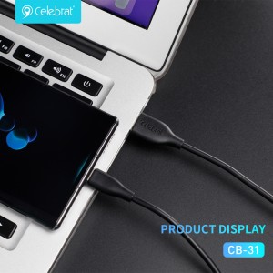 Celebrat CB-31 Silicone Fast charging Data Transmisson Cable For For IOS 2.4A