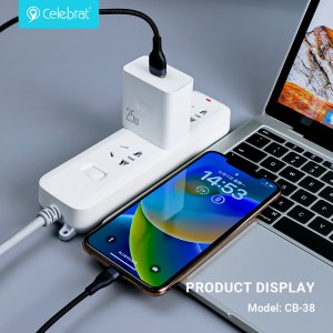 Celebrat CB-38 2-meter Long Charging&Transfer Cable For Type-C