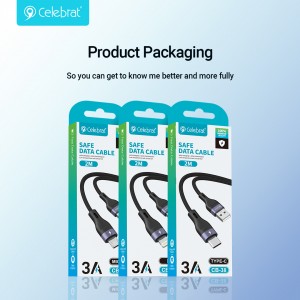 Celebrat CB-38 2-meter Long Charging&Transfer Cable For Type-C