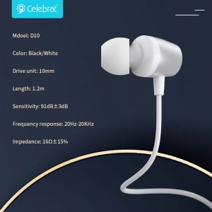 Celebrat D10 Beautiful In-ear Earphones