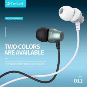 New arrival Celebrat D11 Wired Earphone