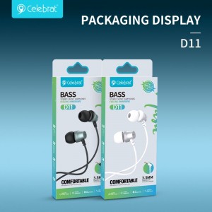 New arrival Celebrat D11 Wired Earphone