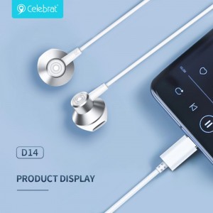 New arrival Celebrat D14 Wired Earphone