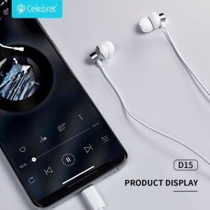 New arrival Celebrat D15 Comfortable In-ear Earphone