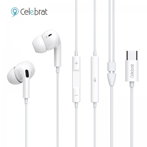 Celebrat E300 One Key Line Control Wired Earphones