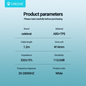 Celebrat E600 Wired Earphones With Pure Sound Quality and Clear Vocals