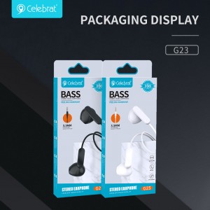 Celebrat G23-wired earphones,high quality earphones with sound insulation for purer sound.