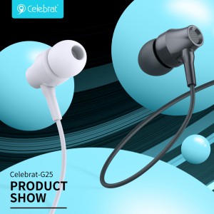 Celebrat G27-wired earphones,high quality earphones with sound insulation for purer sound